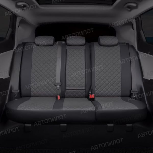 Чехлы Автопилот Экокожа Ромб на Volkswagen Polo с 2020+ Чехлы Автопилот Экокожа Ромб на Volkswagen Polo с 2020+