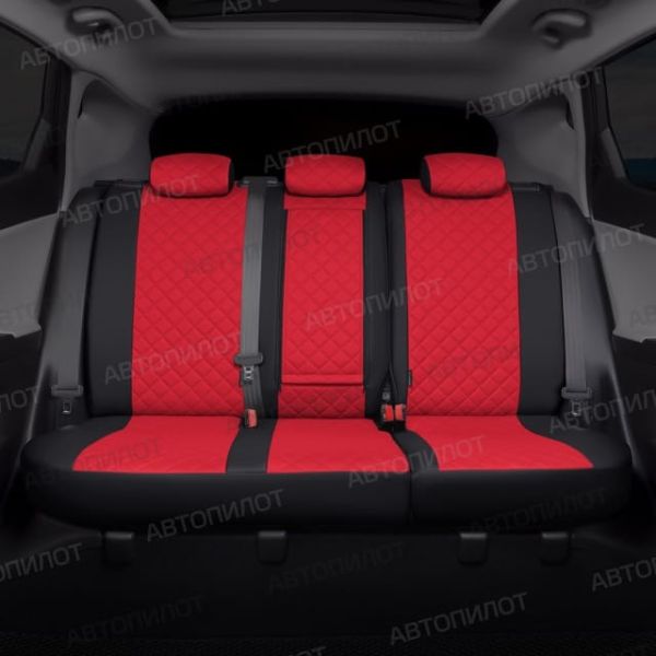 Чехлы Автопилот Экокожа Ромб на Volkswagen Polo с 2020+ Чехлы Автопилот Экокожа Ромб на Volkswagen Polo с 2020+
