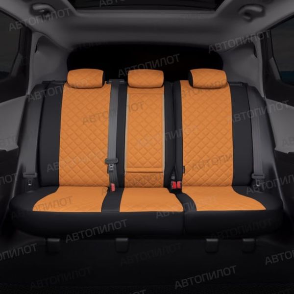 Чехлы Автопилот Экокожа Ромб на Volkswagen Polo с 2020+ Чехлы Автопилот Экокожа Ромб на Volkswagen Polo с 2020+