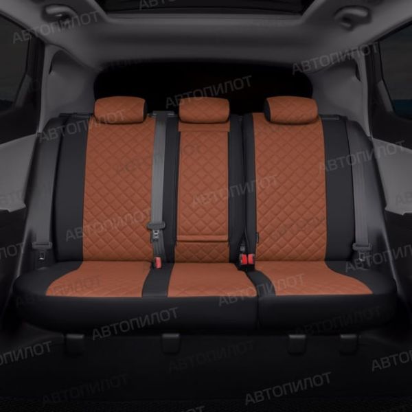 Чехлы Автопилот Экокожа Ромб на Volkswagen Polo с 2020+ Чехлы Автопилот Экокожа Ромб на Volkswagen Polo с 2020+