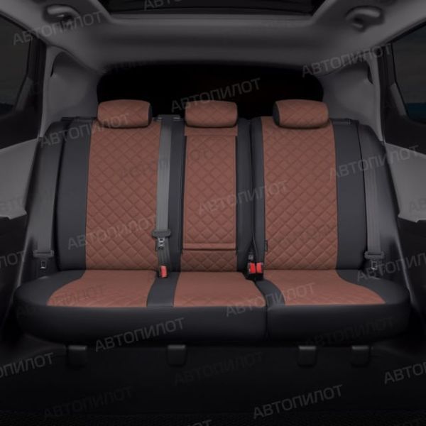 Чехлы Автопилот Экокожа Ромб на Volkswagen Polo с 2020+ Чехлы Автопилот Экокожа Ромб на Volkswagen Polo с 2020+