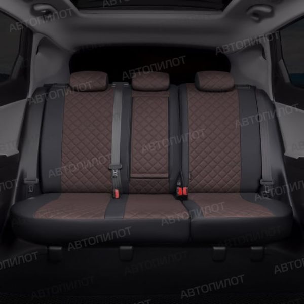 Чехлы Автопилот Экокожа Ромб на Volkswagen Polo с 2020+ Чехлы Автопилот Экокожа Ромб на Volkswagen Polo с 2020+