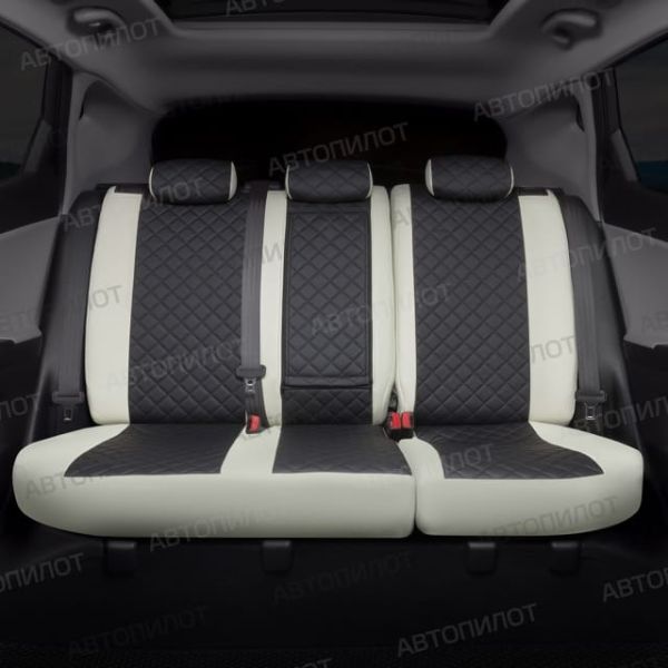 Чехлы Автопилот Экокожа Ромб на Volkswagen Polo с 2020+ Чехлы Автопилот Экокожа Ромб на Volkswagen Polo с 2020+