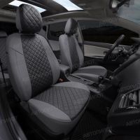 Чехлы Автопилот Экокожа Ромб на Volkswagen Polo с 2020+ Чехлы Автопилот Экокожа Ромб на Volkswagen Polo с 2020+