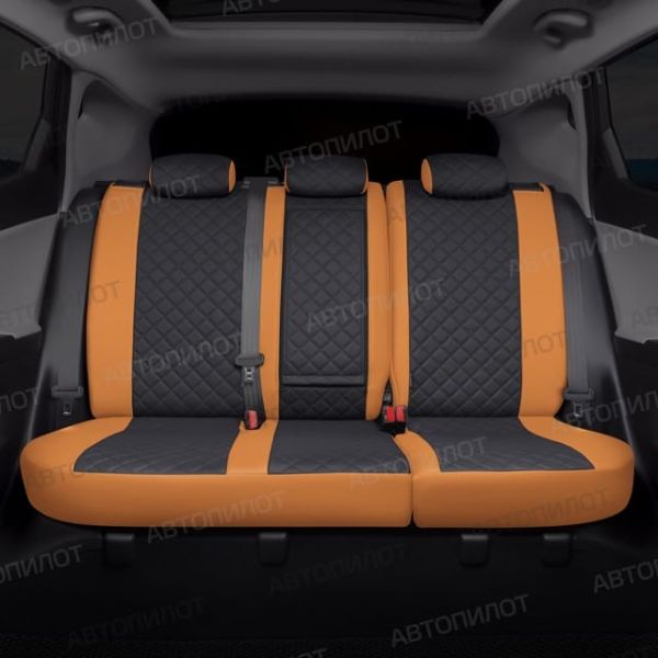 Чехлы Автопилот Экокожа Ромб на Volkswagen Polo с 2020+ Чехлы Автопилот Экокожа Ромб на Volkswagen Polo с 2020+