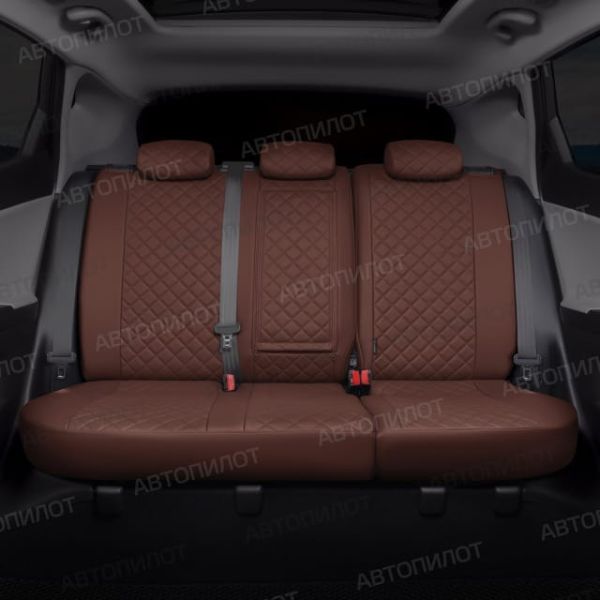Чехлы Автопилот Экокожа Ромб на Volkswagen Polo с 2020+ Чехлы Автопилот Экокожа Ромб на Volkswagen Polo с 2020+