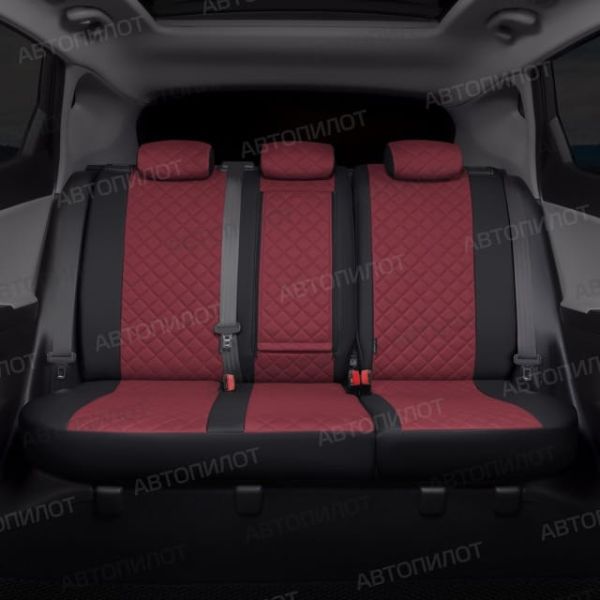 Чехлы Автопилот Экокожа Ромб на Volkswagen Polo с 2020+ Чехлы Автопилот Экокожа Ромб на Volkswagen Polo с 2020+