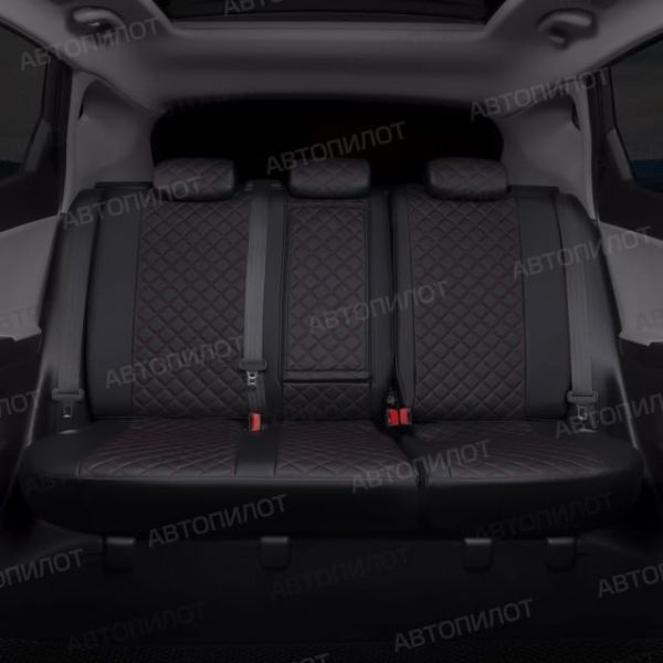 Чехлы Автопилот Экокожа Ромб на Volkswagen Polo с 2020+ Чехлы Автопилот Экокожа Ромб на Volkswagen Polo с 2020+