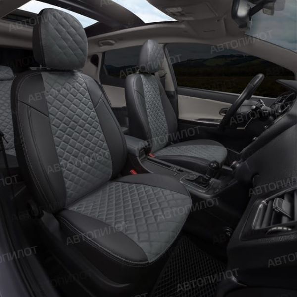 Чехлы Автопилот Алькантара Ромб на Kia Pro Ceed 2007-2012 г.в. Чехлы Автопилот Алькантара Ромб на Kia Pro Ceed 2007-2012 г.в.